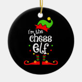 im chess elf xmas familie vriend kerstcadeau keramisch ornament (Voorkant)