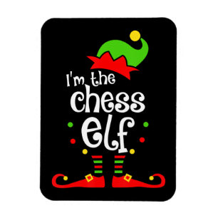 im chess elf xmas familie vriend kerstcadeau magneet