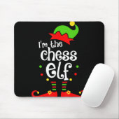 im chess elf xmas familie vriend kerstcadeau muismat (Met muis)