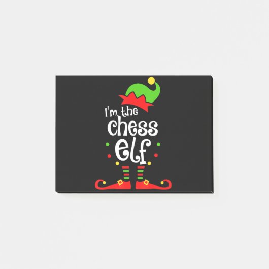 im chess elf xmas familie vriend kerstcadeau post-it® notes (Voorkant)