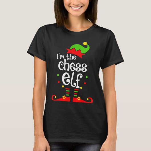 im chess elf xmas familie vriend kerstcadeau t-shirt (Voorkant)