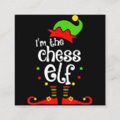 im chess elf xmas familie vriend kerstcadeau vierkante visitekaartje (Voorkant)