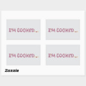 I'm cooked rechthoekige sticker (Vel)