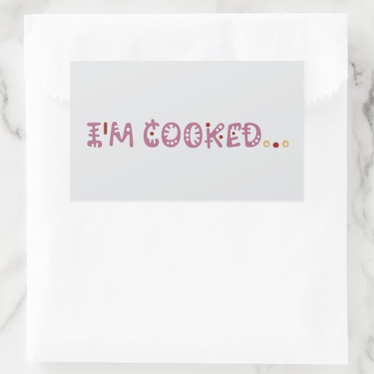 I'm cooked  rechthoekige sticker (Tas)