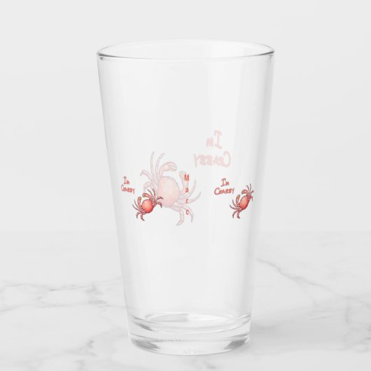 I'm Crabby with Name Crustacean Glas (Voorkant)