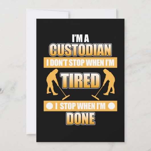 I'm Custodian School Caretaker Janitor Appreciatio Bedankkaart (Voorkant)