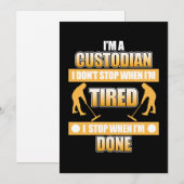 I'm Custodian School Caretaker Janitor Appreciatio Bedankkaart (Voorkant / Achterkant)