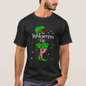 IM de boekenwurm Elf T Shirt bijpassende kerstkoei (Voorkant)