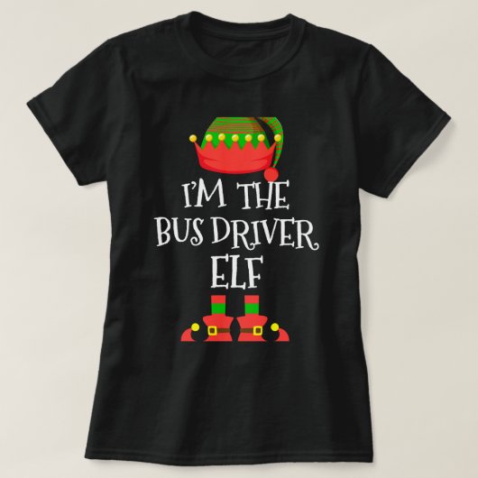 IM DE buschauffeur ELF Kerstmis Elf Groep Cos T-shirt (Design voorkant)