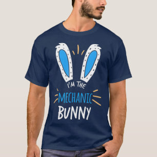 Im de Mechanic Bunny Ears Boat Diesel Pasen T-shirt