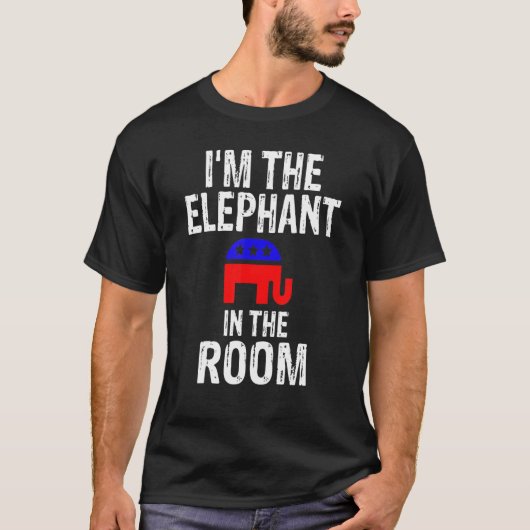 Im de olifant in Room Republican Conservative T-shirt (Voorkant)