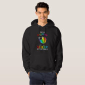 Im de regenboogschaap van de familie plus grootte  hoodie (Voorkant volledig)