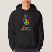 Im de regenboogschaap van de familie plus grootte  hoodie (Voorkant)