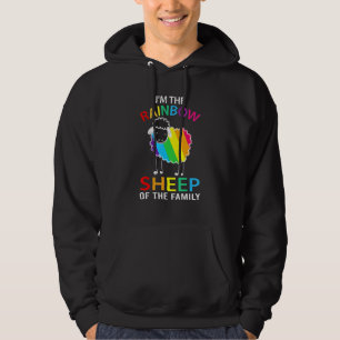 Im de regenboogschaap van de familie plus grootte hoodie