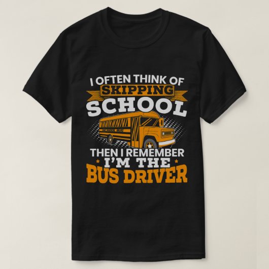 IM De schooldienst van de busbestuurderslevering T-shirt (Design voorkant)