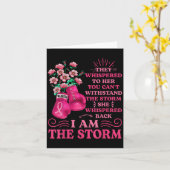 Im de Storm Boxing Warrior Pink Ribbon Women Brea Kaart (Gele Bloem)