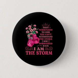 Im de Storm Boxing Warrior Pink Ribbon Women Brea Ronde Button 5,7 Cm