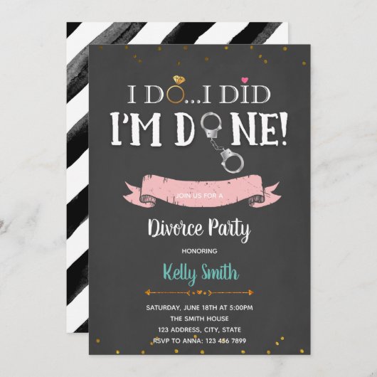 Im done party call kaart (Voorkant / Achterkant)