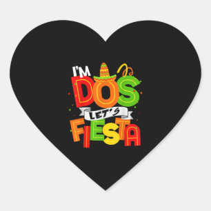 Im Dos Taco tweedaagse 2e verjaardag Kind Jongen m Hart Sticker