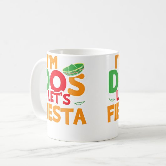 I'M Dos Taco Twosday Boy Girl 2Nd Birthday Koffiemok (Voorkant links)