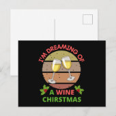 I'm dreaming of a wine christmas briefkaart (Voorkant / Achterkant)