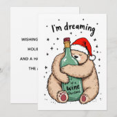 I'm Dreaming of a Wine Christmas Feestdagenkaart (Voorkant / Achterkant)