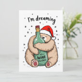 I'm Dreaming of a Wine Christmas Feestdagenkaart (Staand voorkant)
