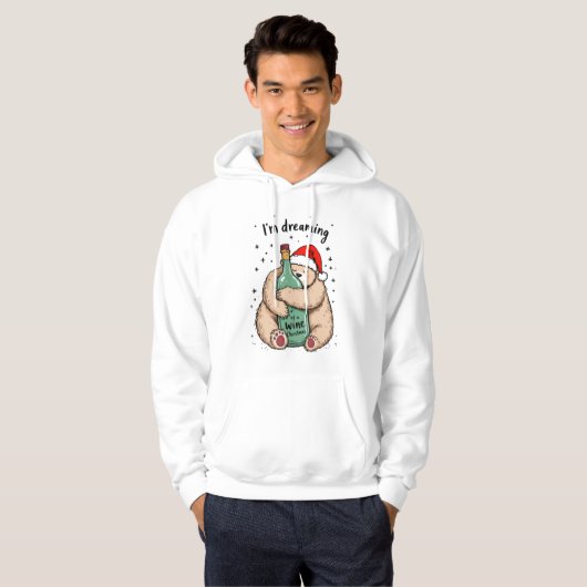 I'm Dreaming of a Wine Christmas  Hoodie (Voorkant volledig)
