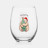 I'm Dreaming of a Wine Christmas Wijnglas Zonder Voet (Voorkant)
