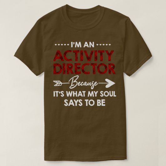 IM Een activiteitendirecteur 1 T-shirt (Design voorkant)