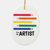 Im een artiest keramisch ornament (Voorkant)