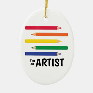 Im een artiest keramisch ornament