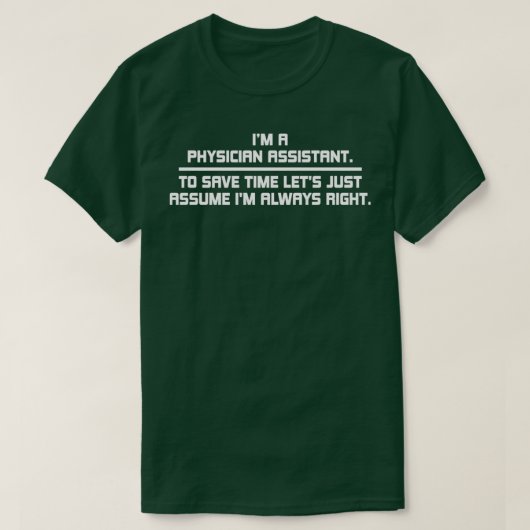 im een arts assistent om tijd te besparen, net zoa t-shirt (Design voorkant)