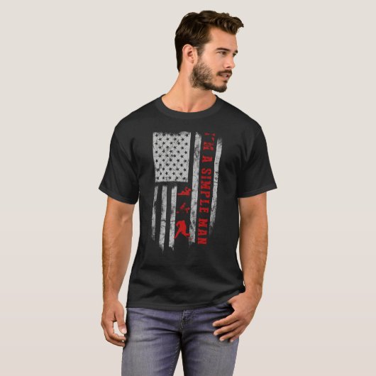 Im een eenvoudige Man Drink Hockey Tee Shirt Hoodi (Voorkant volledig)