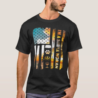 IM Een eenvoudige vrouw Camping Dog Teenslippers W T-shirt