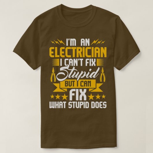 Im een elektricienLineman die Elektrisch Wireman t T-shirt (Design voorkant)
