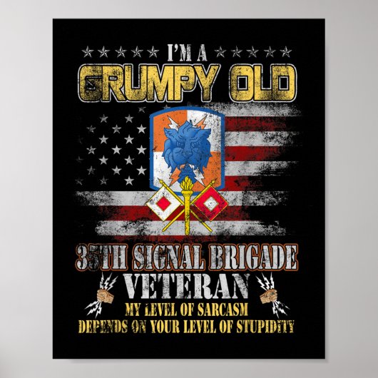 IM Een Grumpy Oude 35e Signaal Brigade Veteraan Mi Poster (Voorkant)