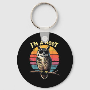Im Een Hoot Sarcastische Gezegde Uil Vogel Retro V Sleutelhanger