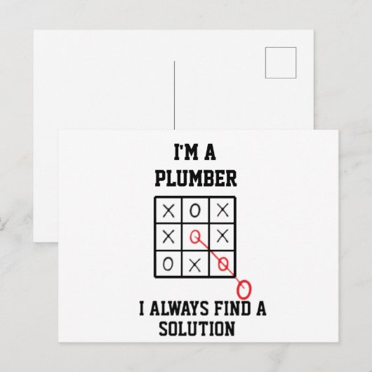 Im een Plumber ik vind altijd een Briefkaart van d (Voorkant / Achterkant)