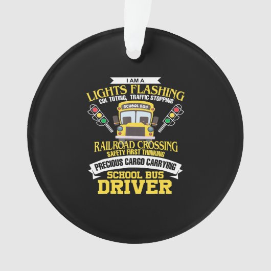 im een schoolbuschauffeur terug naar schoolcadeau ornament (voorkant)