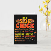 Im Een Side Chick Thanksgiving Dag Grappig Turkije Kaart (Gele Bloem)