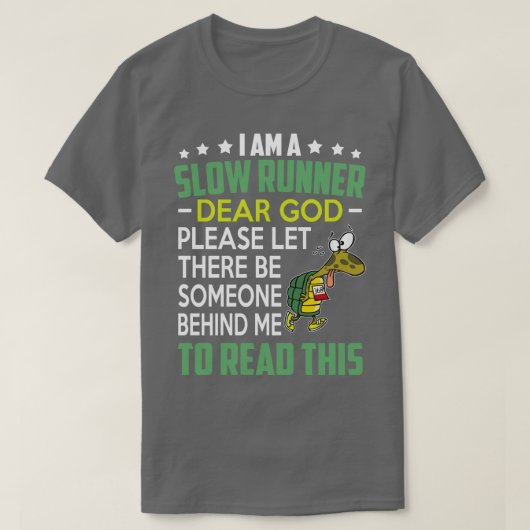 Im een Slow Runner Turtle t-shirt cadeau Running T (Design voorkant)