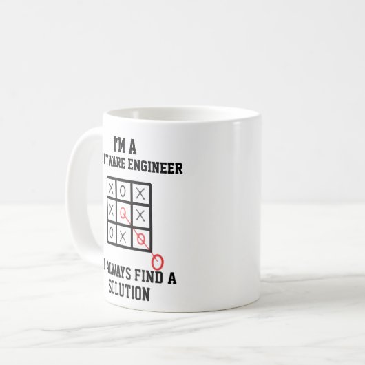 Im een software engineerIk vind altijd een oplossi Koffiemok (Voorkant links)