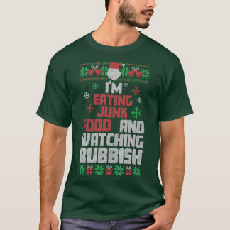 Im eet brokjes eten en kijkt naar brokstukken. t-shirt