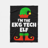 I'm Ekg Tech Elf Family Pajama Christmas Electroca Fleece Deken (Voorkant)