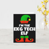 I'm Ekg Tech Elf Family Pajama Christmas Electroca Kaart (Gele Bloem)