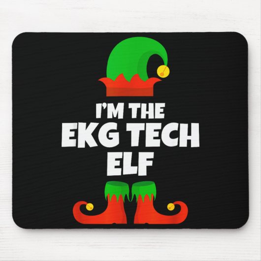 I'm Ekg Tech Elf Family Pajama Christmas Electroca Muismat (Voorkant)