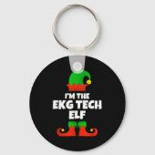 I'm Ekg Tech Elf Family Pajama Christmas Electroca Sleutelhanger (Voorkant)