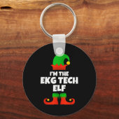 I'm Ekg Tech Elf Family Pajama Christmas Electroca Sleutelhanger (Voorkant)