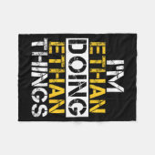 I'm Ethan Doing Ethan Things Name Ethan  Fleece Deken (Voorkant (Horizontaal))